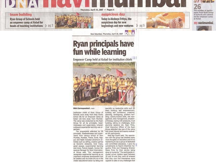 Ryan Principals have Fun while Learning, DNA Navi Mumbai