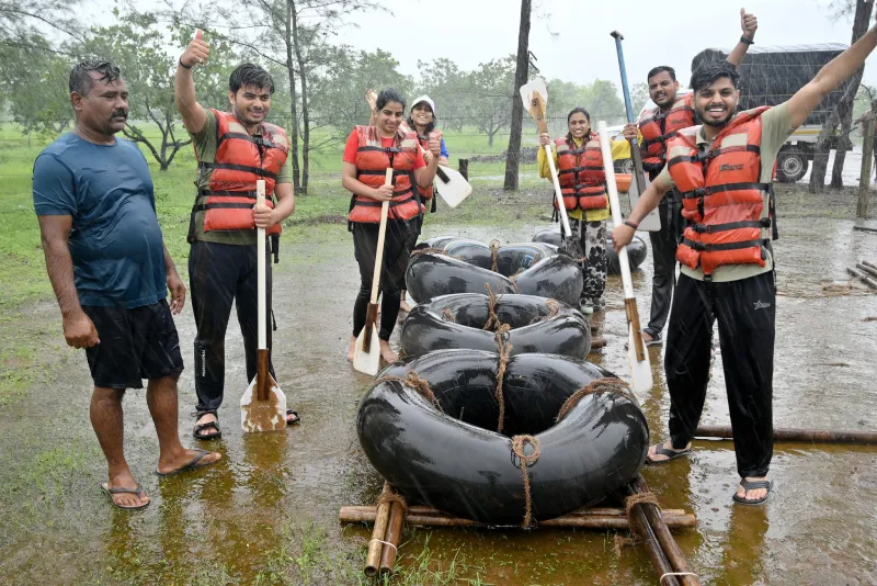Raft and Rowing Team Ball Balance | Empower Activity Camps