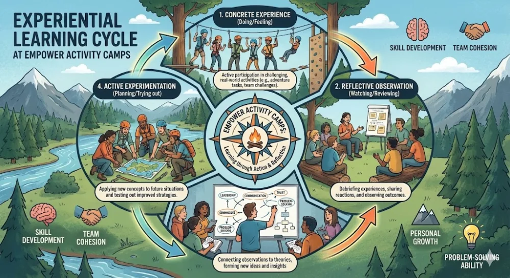 Experiential Learning at Empower Activity Camps Experiential Learning Infographic at Empower Activity Camps